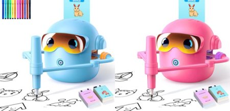 (image for) Drawing Robot for Kids Robot Images For Drawing With 100 Cards Painting Robot With 12 Colorful Pens Gift For Boys And Girls 3 years and up