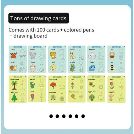 (image for) Drawing Robot For Early Learning Robot Drawing For Kids With 100 Cards Painting Robot With 12 Colorful Pens Gift For Boys And Girls 3 years and up