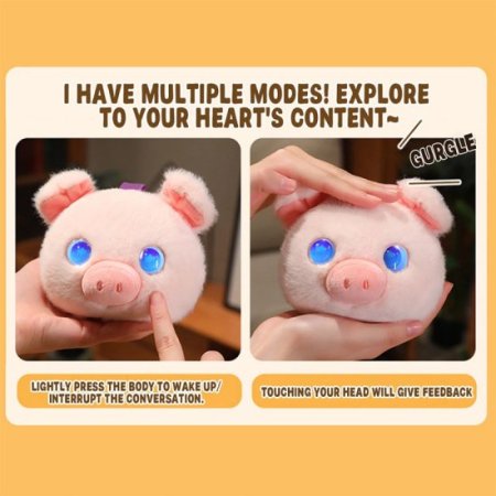 (image for) Ai Smart Pig Stuffed Animal With ChatGPT AI Interactive Plush Toy Ai Toys Emotional AI Pet Robot Companion Ai In Toys Gifts For Kids Ages 3+