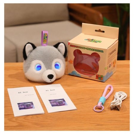 (image for) Ai Smart Husky Stuffed Animal With Emotional Feedback Ai In Toys Multilingual Emotional AI Companion Plush Toy Chatbot Ai Gift For Kids 3 Years And Up