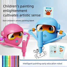 Drawing Robot for Kids Robot Images For Drawing With 100 Cards Painting Robot With 12 Colorful Pens Gift For Boys And Girls 3 years and up